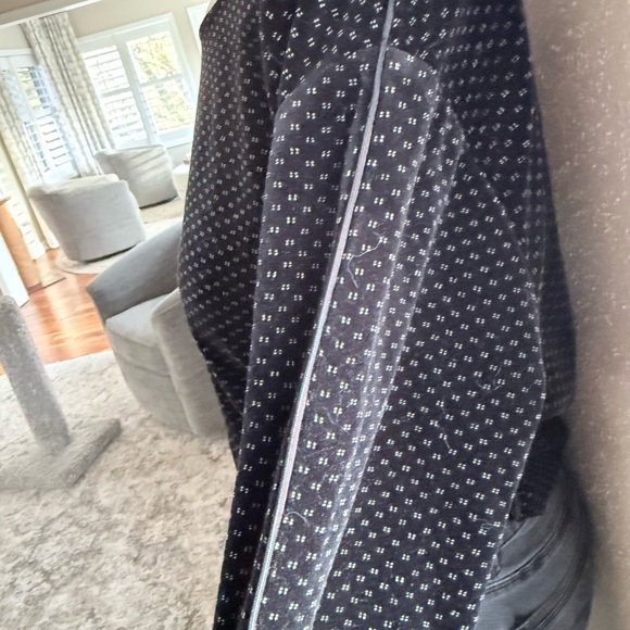 Sonia Rykiel Paris Velvet Dot Boatneck Top – Black Textured Knit | Size M - Picture 8 of 14